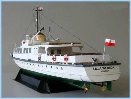 DIY Paper Model 1:100 Polish Coast Ferry Ship Lilla Weneda Assemble Hand Work 3D Puzzle Game Kids Toy