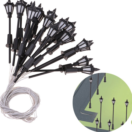 MagiDeal 20pcs 1:100 Model Railway Train Lamp Street Lights HO OO Scale LED